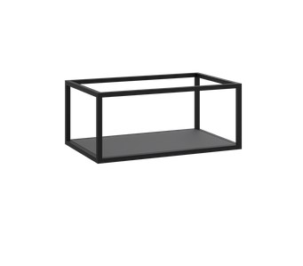 Cristalstone Stelaż pod umywalkę z półką 70 x 45 x 30 cm czarny mat ST700-03