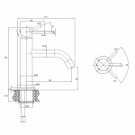 Crosswater MPRO Bateria umywalkowa jednootworowa bez korka brushed stainless steel effect PRO110DNV_K W MAGAZYNIE!!