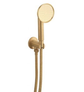 Crosswater MPRO Industrial Zestaw natryskowy ścienny z wężem i słuchawką brushed brass PRI963UB