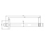 Crosswater MPRO Ramię do deszczownicy sufitowe brushed brass PRO689F