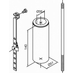 Damixa Arc Tuleja podwyższająca baterię umywalkową chrom 3479000