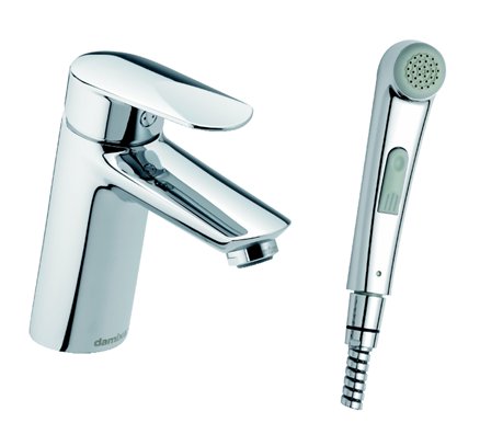 Damixa Clover Bateria umywalkowa z rączką natryskową chrom 6083700 Tylko 1 sztuka w takiej cenie!