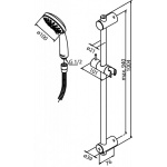 Damixa Fair Jet Flex Extended Zestaw prysznicowy chrom 7652000