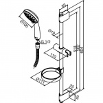 Damixa Fair Jet Plus Zestaw prysznicowy chrom 7651900