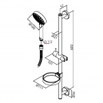 Damixa Kudos Grande Zestaw prysznicowy chrom 7650400