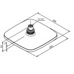 Damixa Pine Deszczownica prysznicowa stal PVD 766624600