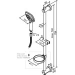 Damixa Pine Flex Zestaw prysznicowy stal PVD 766684600