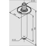  Damixa Ramię deszczownicy sufitowe czarny mat 766186100