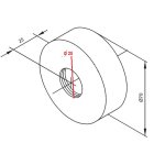 Damixa Rozety ścienne do baterii 3/4" czarny mat 136436100