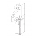  Damixa Silhouet Bateria umywalkowa 1-otworowa średnia czarny mat 7493061