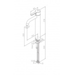  Damixa Silhouet Bateria umywalkowa 1-otworowa wysoka stal 7401346