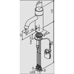  Damixa Silhouet Touchless Bateria umywalkowa 1-otworowa szczotkowany mosiądz pvd 740227900