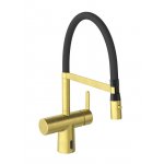 Damixa Silhouet Touchless Pro Bateria kuchenna jednootworowa z wylewką obrotową szczotkowany mosiądz pvd 741627900