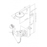Damixa Silhouet Zestaw natryskowy z deszczownicą i słuchawką ścienny polerowany mosiądz 5795477