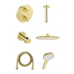 Damixa Silhouet Zestaw prysznicowy termostatyczny podtynkowy element zewnętrzny polerowany mosiądz pvd 571247700