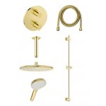 Damixa Silhouet Zestaw prysznicowy podtynkowy element zewnętrzny polerowany mosiądz pvd 571297700