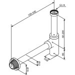 Damixa Syfon polerowany mosiądz pvd 484807700