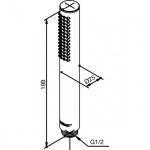 Damixa Tube Słuchawka prysznicowa chrom 7666400