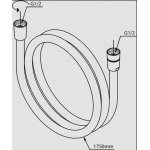 Damixa Wąż prysznicowy easyflex 1750 mm chrom 766830000