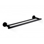 Decor Walther Basic BA HTD65 Wieszak/reling na ręczniki 65 cm podwójny ścienny czarny mat 0531760