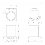Decor Walther Contract CT WMG Szklanka na uchwycie ściennym czarny mat 0651860