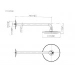 DornBracht Deszczownica z podłączeniem ściennym Ø 220mm platyna 2864997008