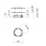 DornBracht Element podtynkowy mocowanie podłogowe 3594597090