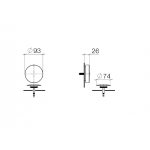 DornBracht Wylewka wannowa z zestawem odpływowo-przelewowym chrom 3624797000