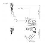DornBracht Wylewka wannowa z zestawem odpływowo-przelewowym 3524897090