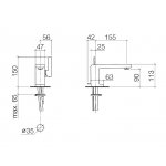 DornBracht LULU Bateria umywalkowa z korkiem automatycznym chrom 3350071000