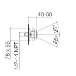DornBracht LULU Dysza boczna bez regulacji przepływu platyna mat 2851871006