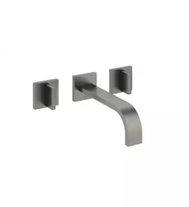 DornBracht Mem Bateria umywalkowa ścienna bez korka automatycznego Dark Platinium matt 3671278299