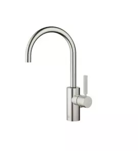 DornBracht Meta Bateria umywalkowa z korkiem automatycznym wylewka wygięta platyna mat 3356066106