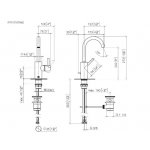 DornBracht Meta Bateria umywalkowa z korkiem automatycznym platyna mat 3351066106