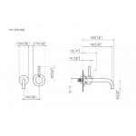 DornBracht Meta Bateria umywalkowa ścienna z mieszaczem na pojedynczych rozetach element zewnętrzny chrom 3686266000