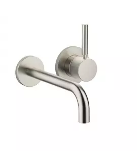DornBracht Meta Bateria umywalkowa ścienna z mieszaczem na pojedynczych rozetach element zewnętrzny platyna mat 3686266006