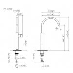 DornBracht Meta Pure Bateria umywalkowa podwyższana bez korka automatycznego platyna mat 3353466506