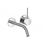 DornBracht Meta Slim Bateria umywalkowa ścienna z mieszaczem element zewnętrzny platyna mat 3686066206