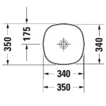   Duravit DuraShield Umywalka stawiana 35x35 czarny połysk 039635AB79 W MAGAZYNIE!!