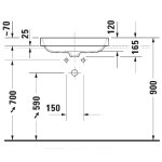   Duravit Happy D.2 Umywalka stawiana 60x40 biały połysk/antracyt mat 2359606100 W MAGAZYNIE!!