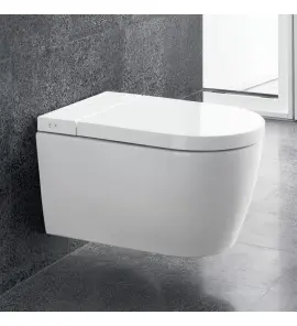    Duravit SensoWash® Starck f Plus Compact Miska wisząca z deską wolnoopadającą myjącą 57,5x37,8 biały 650000012004320 