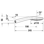   Duravit Słuchawka prysznicowa 3-strumieniowa chrom UV0650015010 W MAGAZYNIE!!