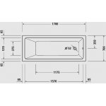       Duravit Wanna do zabudowy 170x70 biały 700489000000000