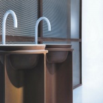 Falper Controstampo Umywalka wolnostojąca 46x46xh84 cm corten WA7CO