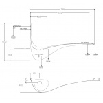 Falper Wing Umywalka ścienna 179x40xh103 cm biały mat D5Q179