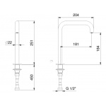 Fantini Fontane Bianche Wylewka Umywalkowa Nablatowa matt gun metal 47 P5 8441