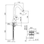   Fantini I Balocchi Bateria umywalkowa z korkiem klik klak matt white 60290556F W MAGAZYNIE!!