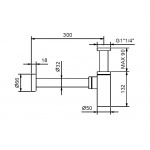 Fantini Syfon Umywalkowy/Bidetowy matt gun metal 91 P5 8364