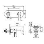 Firma Carlo Frattini Park Lane Bateria umywalkowa podtynkowa z korkiem klik klak element zewnętrzny chrom F1301WX5CR