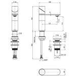 Firma Carlo Frattini Slide Bateria umywalkowa z korkiem klik klak inox F5801INOX